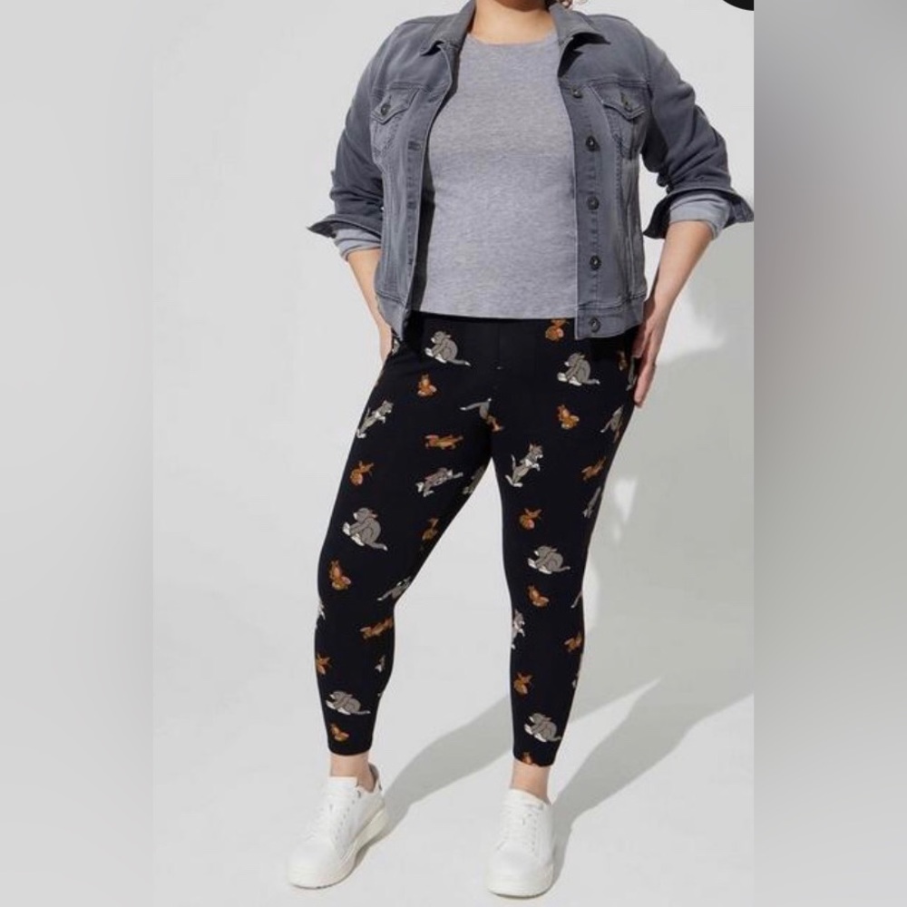 Torrid Tom And Jerry Crop Premium Legging  Size Large